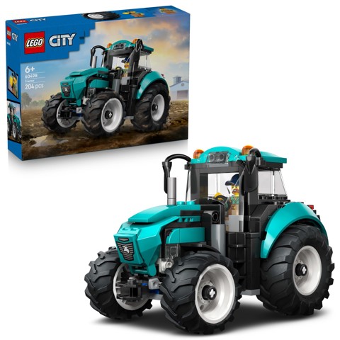 LEGO City 60498 Trattore Giocattolo, Veicolo Agricolo da Costruire con Minifigure del Contadino