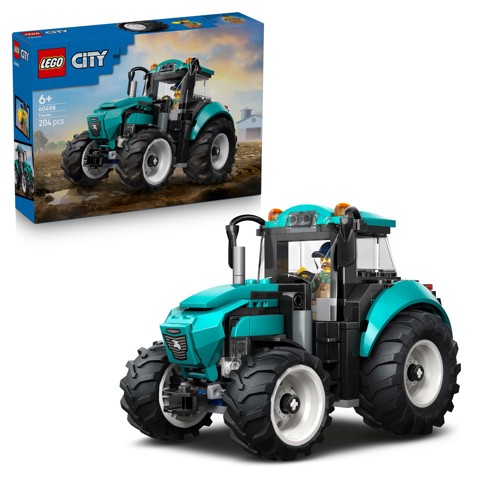 LEGO City 60498 Trattore Giocattolo, Veicolo Agricolo da Costruire con Minifigure del Contadino