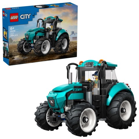 LEGO City 60498 Trattore Giocattolo, Veicolo Agricolo da Costruire con Minifigure del Contadino