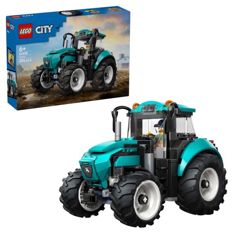LEGO City 60498 Trattore Giocattolo, Veicolo Agricolo da Costruire con Minifigure del Contadino