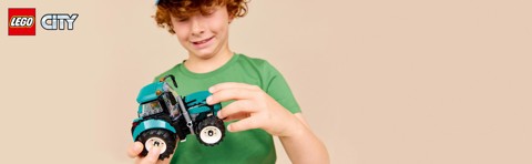 LEGO City 60498 Trattore Giocattolo, Veicolo Agricolo da Costruire con Minifigure del Contadino