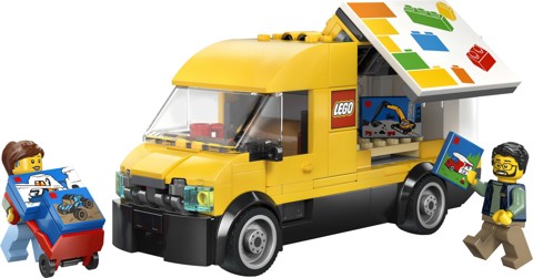 LEGO City 60500 Furgone Giocattolo, Camion per Consegne con 2 Minifigure, Carrello e Accessori