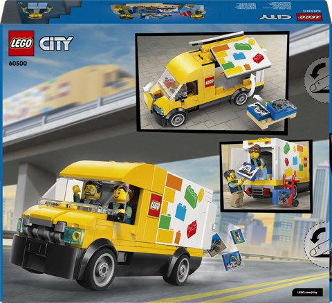LEGO City 60500 Furgone Giocattolo, Camion per Consegne con 2 Minifigure, Carrello e Accessori