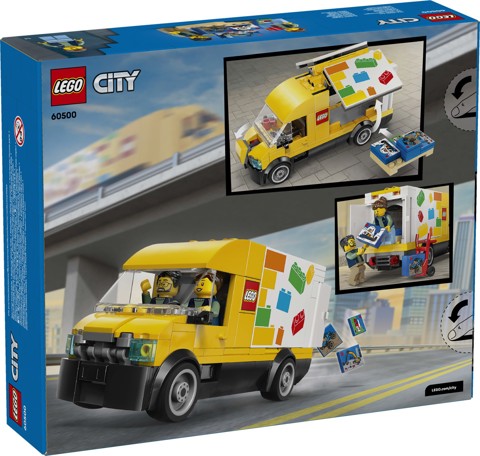 LEGO City 60500 Furgone Giocattolo, Camion per Consegne con 2 Minifigure, Carrello e Accessori
