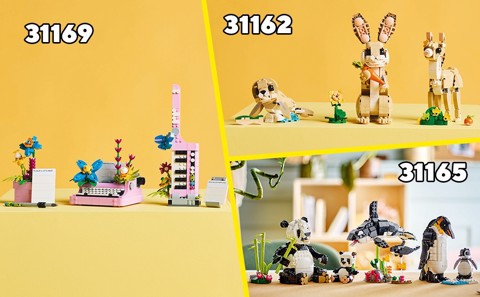 LEGO Creator 3 in 1 31162 Adorabile Coniglio Giocattolo, Si Trasforma in Lama o in Foca, Regalo per Bambini e Bambine 8+ Anni