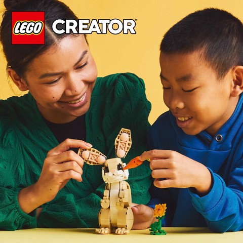 LEGO Creator 3 in 1 31162 Adorabile Coniglio Giocattolo, Si Trasforma in Lama o in Foca, Regalo per Bambini e Bambine 8+ Anni