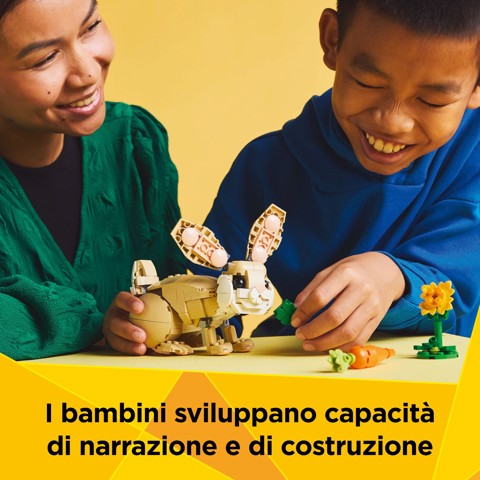 LEGO Creator 3 in 1 31162 Adorabile Coniglio Giocattolo, Si Trasforma in Lama o in Foca, Regalo per Bambini e Bambine 8+ Anni