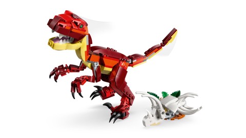 LEGO Creator 31379 3in1 Feroce Dinosauro Giocattolo, Velociraptor, Stegosauro o Pterosauro