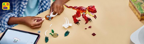 LEGO Creator 31379 3in1 Feroce Dinosauro Giocattolo, Velociraptor, Stegosauro o Pterosauro