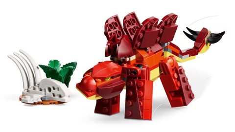 LEGO Creator 31379 3in1 Feroce Dinosauro Giocattolo, Velociraptor, Stegosauro o Pterosauro
