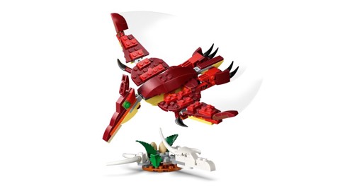 LEGO Creator 31379 3in1 Feroce Dinosauro Giocattolo, Velociraptor, Stegosauro o Pterosauro