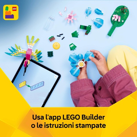LEGO Creator 31384 3in1 Animali Selvatici: Colibrì Variopinto, Uccello Giocattolo Trasformabile in Farfalla o Pesce