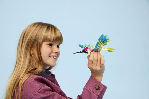 LEGO Creator 31384 3in1 Animali Selvatici: Colibrì Variopinto, Uccello Giocattolo Trasformabile in Farfalla o Pesce, per 8+