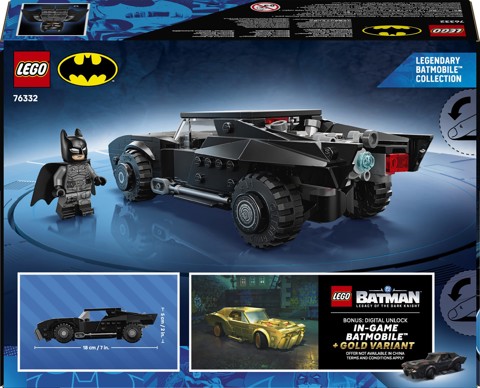 LEGO DC 76332 Batmobile di Batman, Macchina Giocattolo da Collezione con Minifigure del Supereroe e Moneta d'Oro