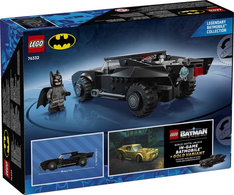 LEGO DC 76332 Batmobile di Batman, Macchina Giocattolo da Collezione con Minifigure del Supereroe e Moneta d'Oro