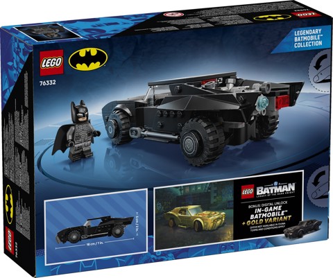 LEGO DC 76332 Batmobile di Batman, Macchina Giocattolo da Collezione con Minifigure del Supereroe e Moneta d'Oro, Regalo 9+