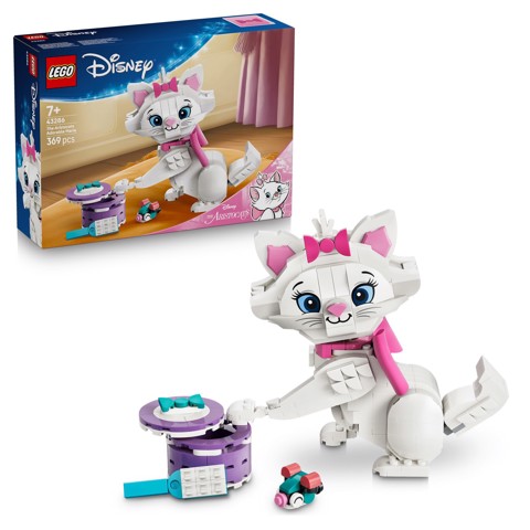 LEGO Disney | 43286 Adorabile Minou de Gli Aristogatti, Gatto Giocattolo con Accessori, Decorazione Camera da Letto, Regalo 7+