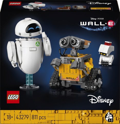LEGO Disney | Pixar 43279 WALL-E e EVE, Kit di Modellismo per Adulti, Decorazioni per la Casa Fai da Te, Regalo da Collezione