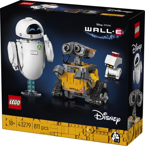 LEGO Disney | Pixar 43279 WALL-E e EVE, Kit di Modellismo per Adulti, Decorazioni per la Casa Fai da Te, Regalo da Collezione