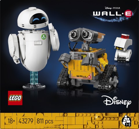 LEGO Disney | Pixar 43279 WALL-E e EVE, Kit di Modellismo per Adulti, Decorazioni per la Casa Fai da Te, Regalo da Collezione