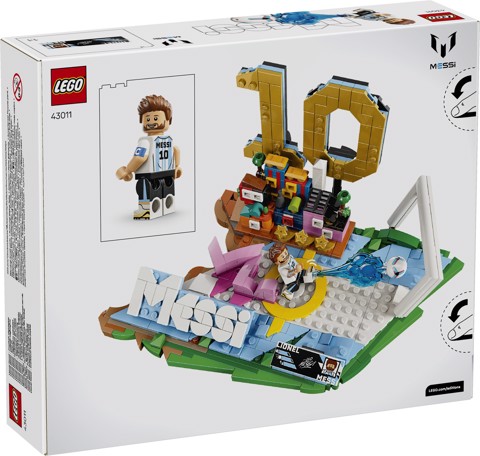 LEGO Editions 43011 Lionel Messi – Highlights Calcistici, Giocattolo 3D da Esposizione, Minifigure da Collezione, Regalo 10+