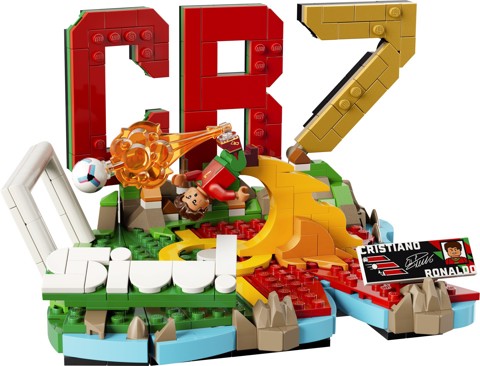 LEGO Editions 43012 Cristiano Ronaldo – Highlights Calcistici, Giocattolo 3D da Esposizione con Minifigure, Regalo 10+ Anni