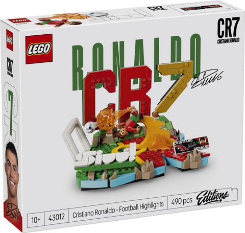 LEGO Editions 43012 Cristiano Ronaldo – Highlights Calcistici, Giocattolo 3D da Esposizione con Minifigure, Regalo 10+ Anni