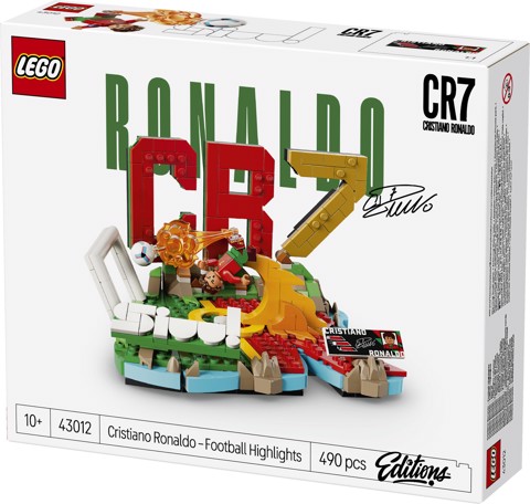 LEGO Editions 43012 Cristiano Ronaldo – Highlights Calcistici, Giocattolo 3D da Esposizione con Minifigure, Regalo 10+ Anni