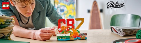LEGO Editions 43012 Cristiano Ronaldo – Highlights Calcistici, Giocattolo 3D da Esposizione con Minifigure, Regalo 10+ Anni
