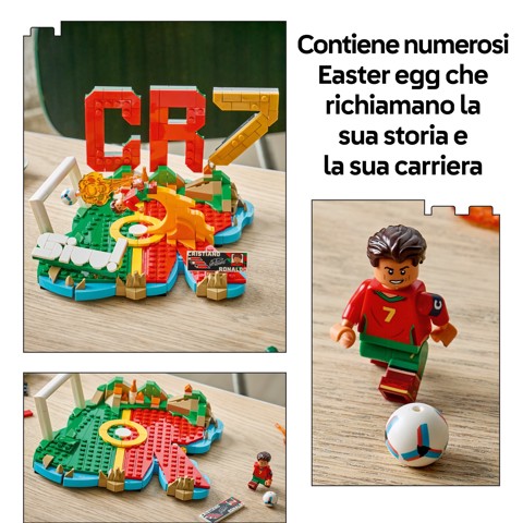 LEGO Editions 43012 Cristiano Ronaldo – Highlights Calcistici, Giocattolo 3D da Esposizione con Minifigure, Regalo 10+ Anni