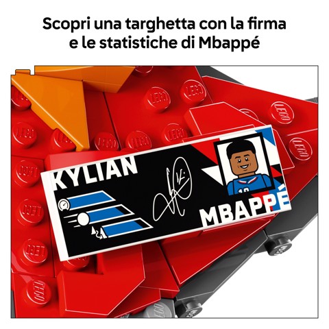 LEGO Editions 43013 Kylian Mbappé – Highlights Calcistici, Giocattolo 3D da Esposizione con Minifigure, Regalo Bambini da 10+