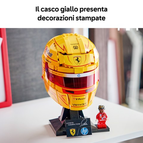 LEGO Editions 43022 Casco di Lewis Hamilton Scuderia Ferrari HP, con Minifigure F1 da Collezione, Regalo Ragazzi e Fan 14+