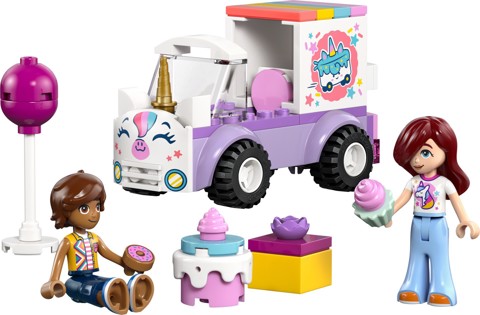 LEGO Friends 42675 Auto-Unicorno per la Consegna di Torte, Gioco Didattico con 2 Mini Bamboline e Accessori per Bambine da 4+