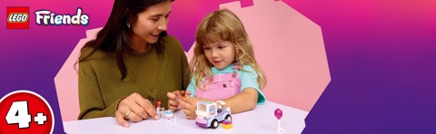 LEGO Friends 42675 Auto-Unicorno per la Consegna di Torte, Gioco Didattico con 2 Mini Bamboline e Accessori per Bambine da 4+