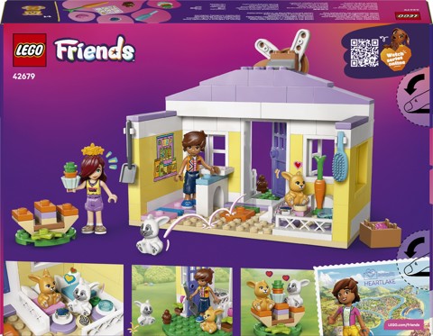 LEGO Friends 42679 Hotel dei Conigli di Heartlake City, Casa Giocattolo con 2 Mini Bamboline, 2 Animali, Accessori, Regalo 5+