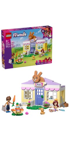 LEGO Friends 42679 Hotel dei Conigli di Heartlake City, Casa Giocattolo con 2 Mini Bamboline, 2 Animali, Accessori, Regalo 5+