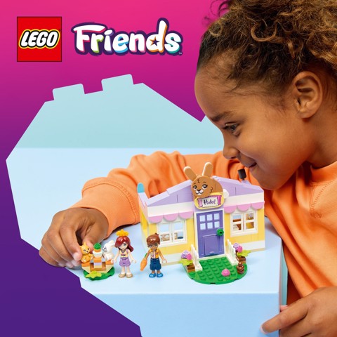 LEGO Friends 42679 Hotel dei Conigli di Heartlake City, Casa Giocattolo con 2 Mini Bamboline, 2 Animali, Accessori, Regalo 5+