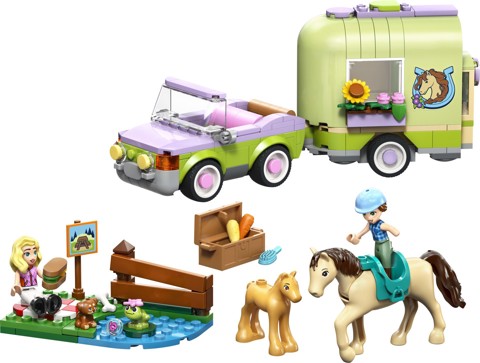 LEGO Friends 42695 Rimorchio per Cavallo e Puledro