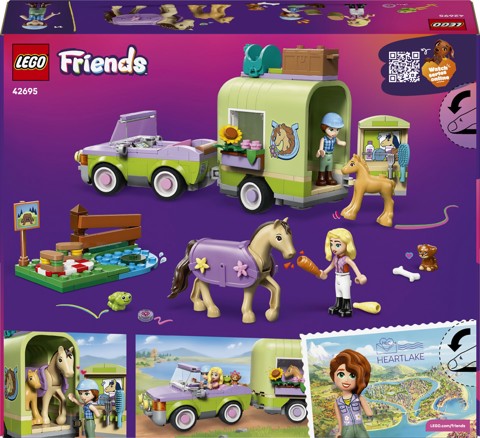 LEGO Friends 42695 Rimorchio per Cavallo e Puledro