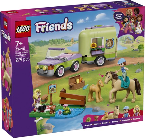 LEGO Friends 42695 Rimorchio per Cavallo e Puledro