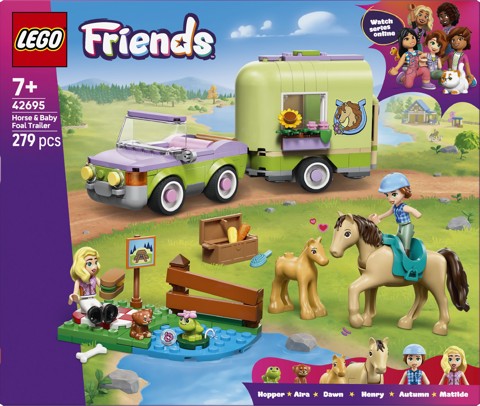 LEGO Friends 42695 Rimorchio per Cavallo e Puledro