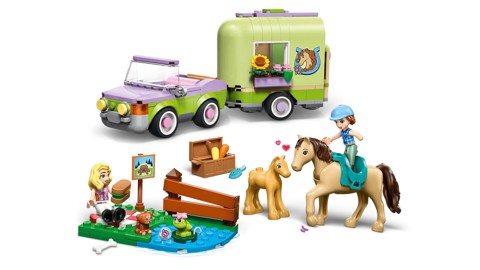 LEGO Friends 42695 Rimorchio per Cavallo e Puledro