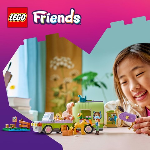 LEGO Friends 42695 Rimorchio per Cavallo e Puledro