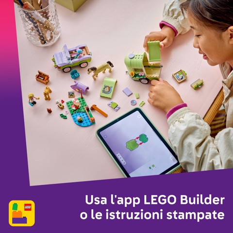 LEGO Friends 42695 Rimorchio per Cavallo e Puledro