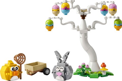 LEGO Iconic 40808 Coniglietto Pasquale e Caccia alle Uova, Giocattolo di Pasqua Coniglio e Uccellino, Regalo Bambine e Bambini 8+