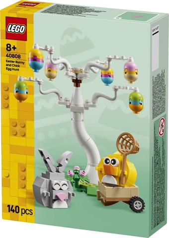 LEGO Iconic 40808 Coniglietto Pasquale e Caccia alle Uova, Giocattolo di Pasqua Coniglio e Uccellino, Regalo Bambine e Bambini 8+