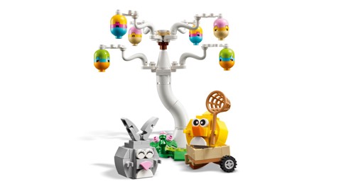 LEGO Iconic 40808 Coniglietto Pasquale e Caccia alle Uova, Giocattolo di Pasqua Coniglio e Uccellino, Regalo Bambine e Bambini 8+