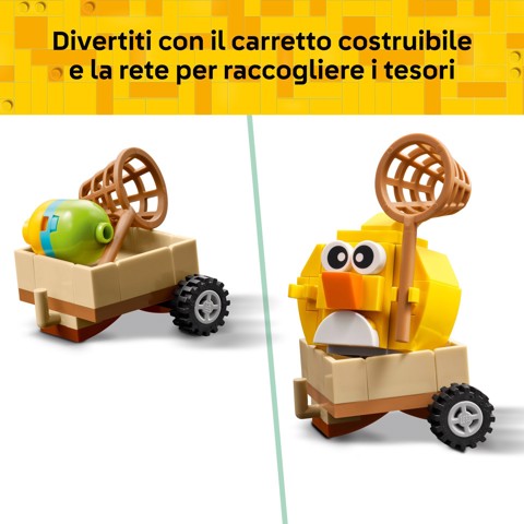 LEGO Iconic 40808 Coniglietto Pasquale e Caccia alle Uova, Giocattolo di Pasqua Coniglio e Uccellino, Regalo Bambine e Bambini 8+