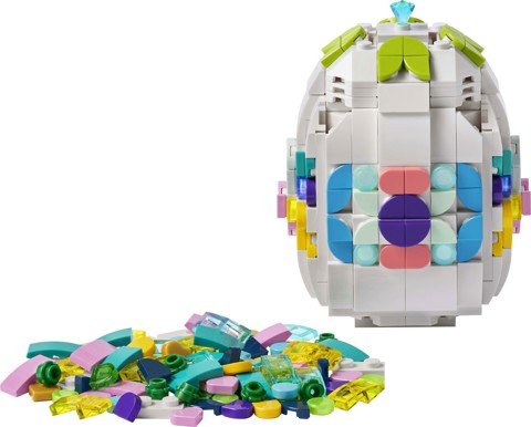 LEGO Iconic 40816 Uovo di Pasqua Decorativo, Decorazione Pasquale Giocattolo con Elementi Colorati, Regalo Arti e Mestieri 9+ Anni