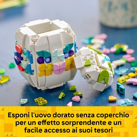 LEGO Iconic 40816 Uovo di Pasqua Decorativo, Decorazione Pasquale Giocattolo con Elementi Colorati, Regalo Arti e Mestieri 9+ Anni